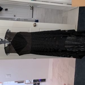 BCBG Size 6 Black Sleeveless High-Low Dress